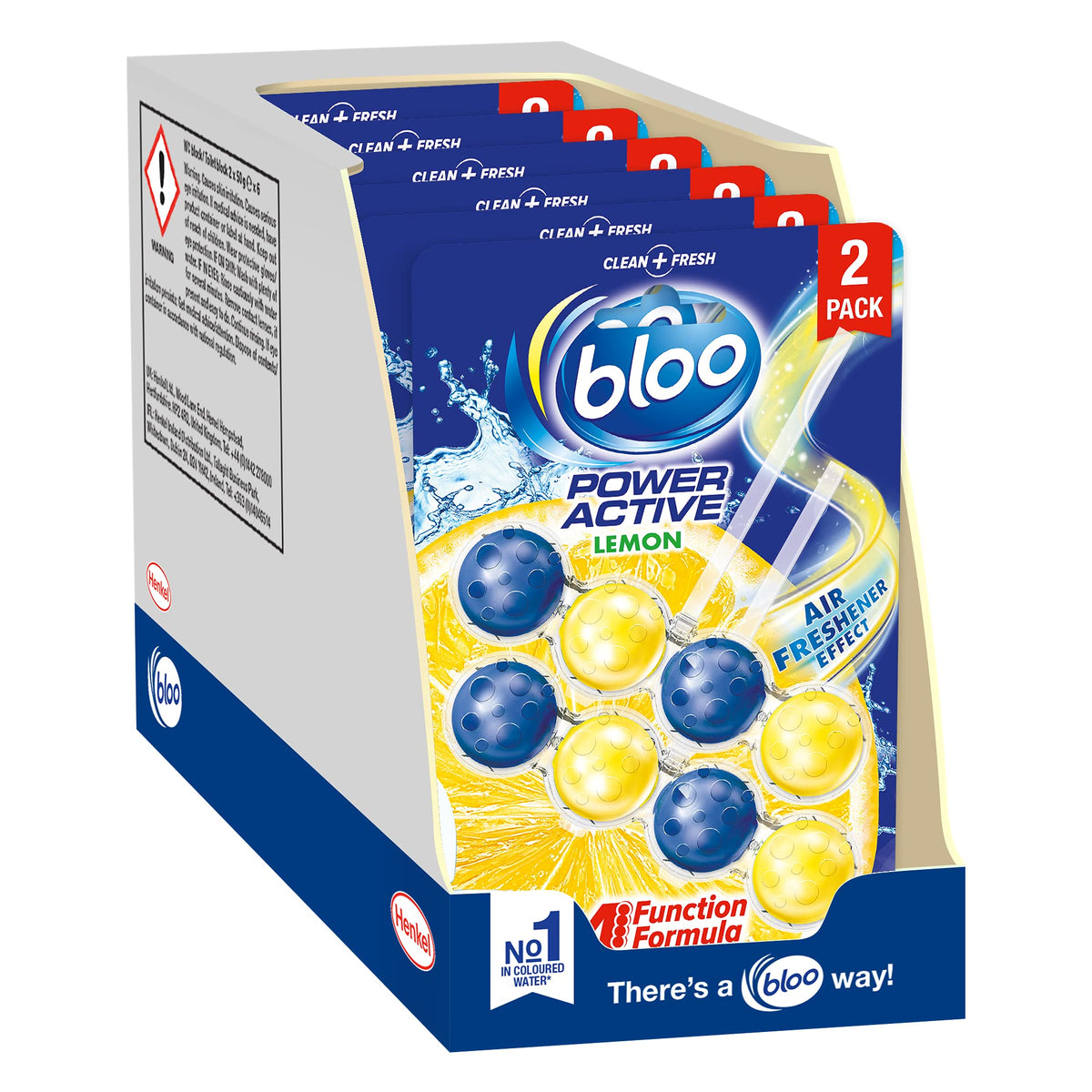 Bloo Power Active Toilet Rim Block & Freshener, Fresh Flowers, Pack of 1