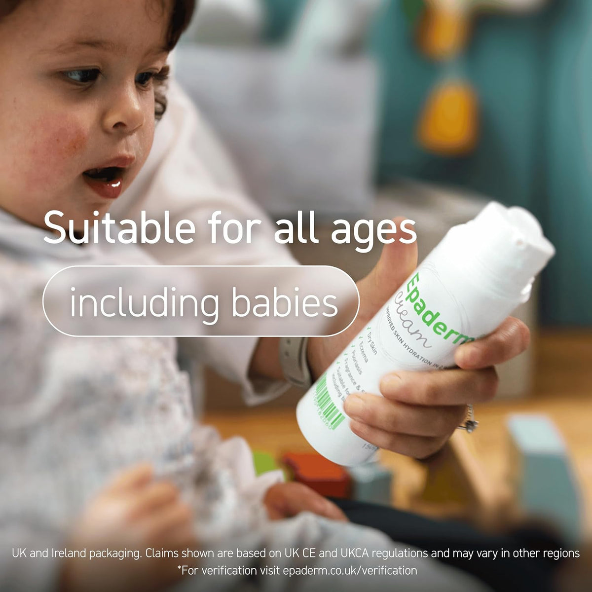 Epaderm Moisturising Cream for Dry Skin, including Eczema and Psoriasis, 500g Pump