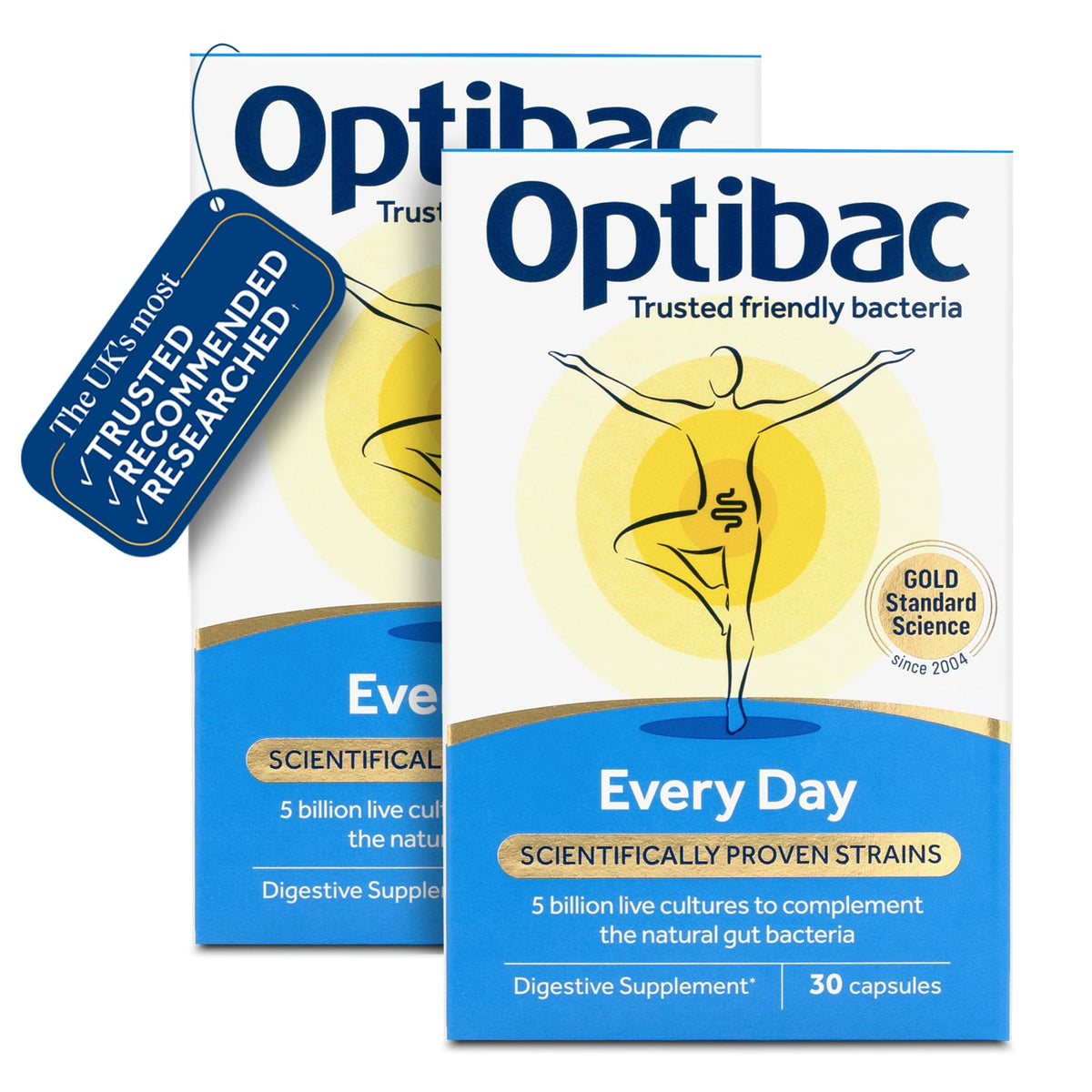 Optibac Every Day - Vegan Daily Digestive Supplement - 30 Capsules