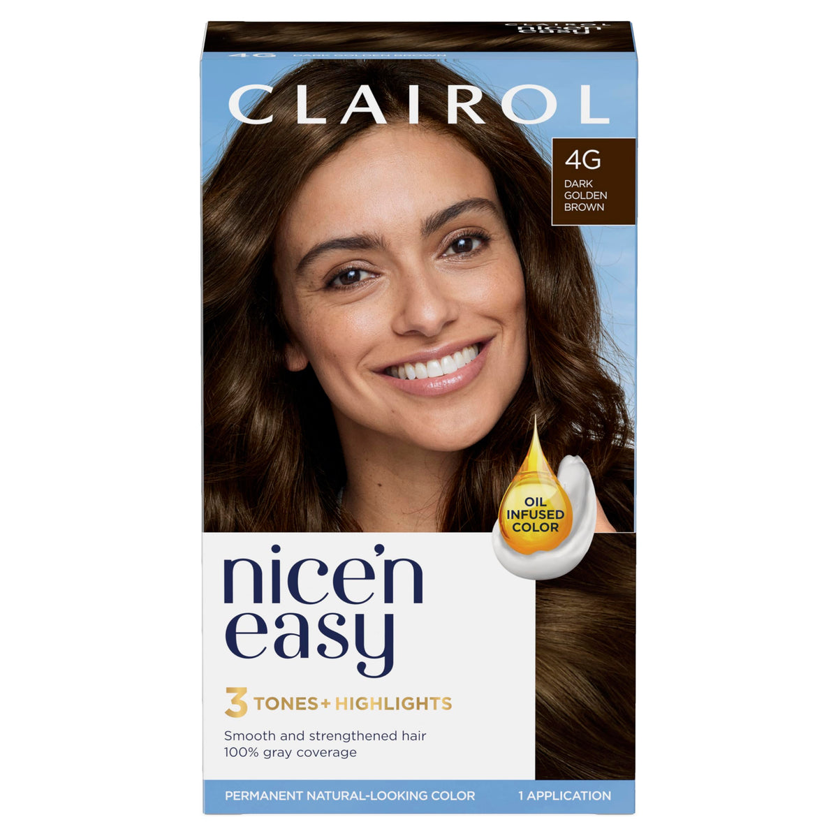 Clairol Nice'n Easy Crème Natural Looking Oil Permanent Hair Dye Infused