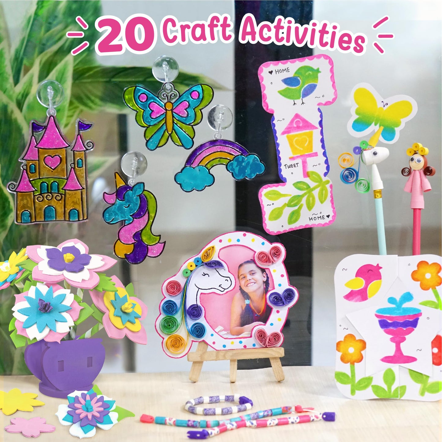 Imagimake Princess Craft Kit | 10 Mess-Free DIY Activities | Bracelet Making Kit, Unicorn Pouch, Butterfly Wands & More | Unicorn Gifts for Kids | Gifts for Girls & Boys 5,6,7,8,9,10,11,12 Years Old