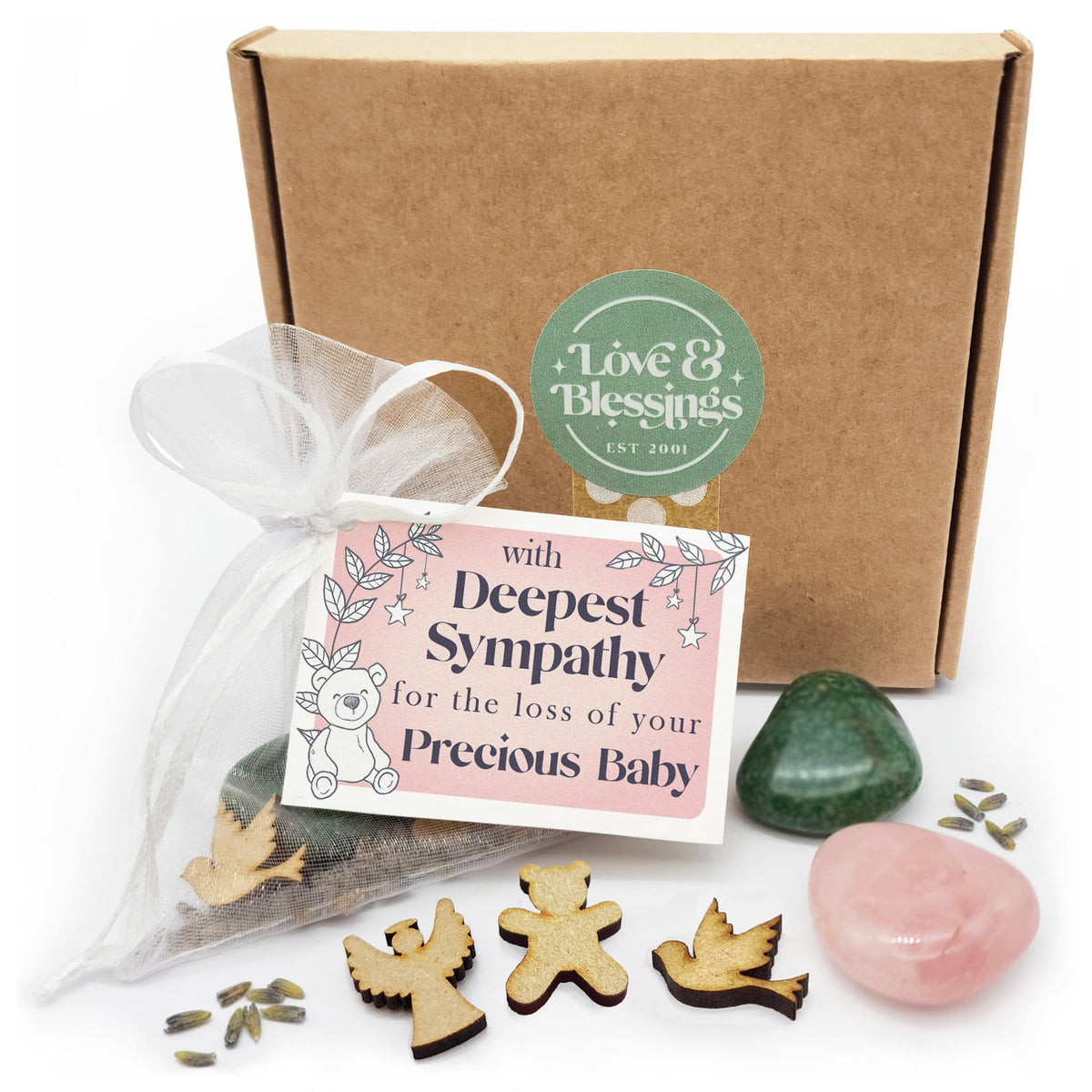 Loss of Nan - Deepest Sympathy gemstone gift bag with mini card