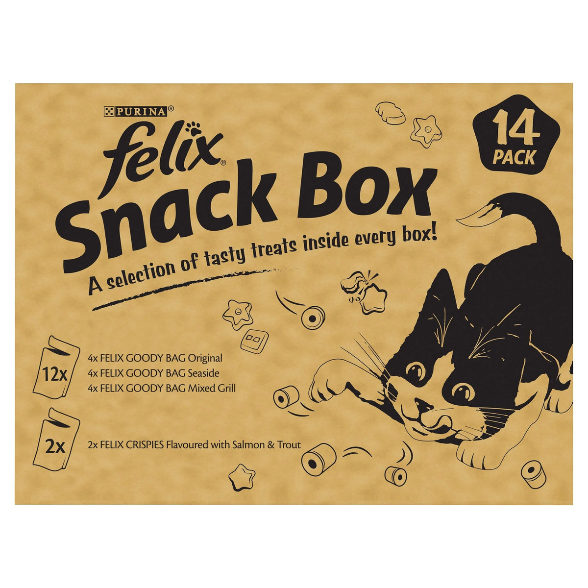 FELIX Tasty Shreds Adult Wet Cat Food Mixed Selection in Gravy Chicken, Beef, Tuna, Salmon 40 x 80g Pouches