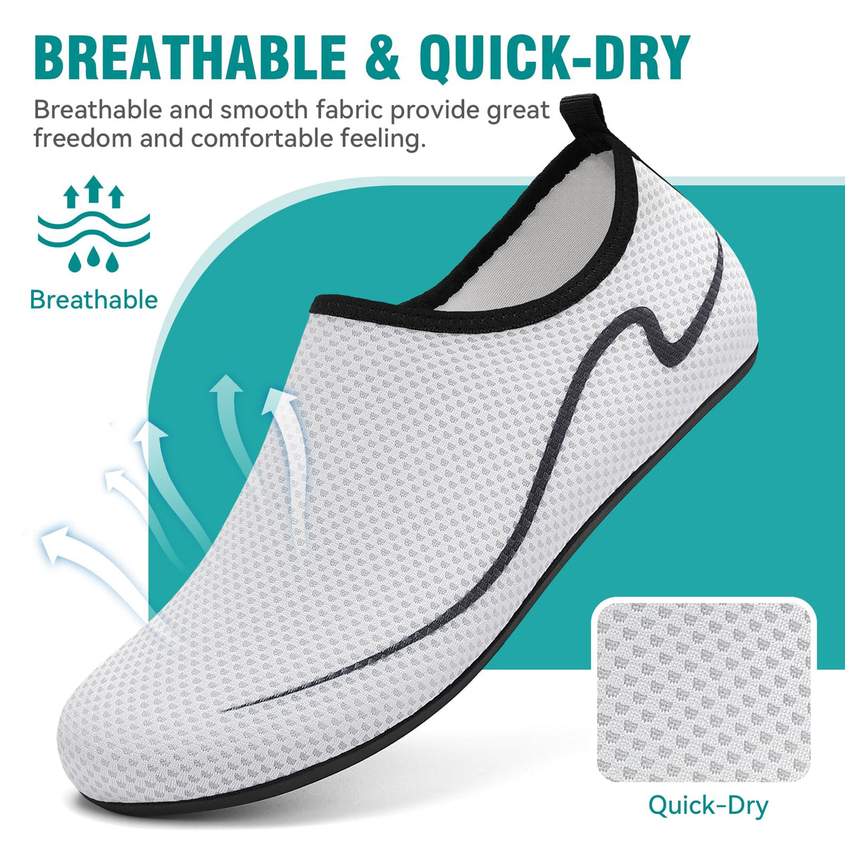 Water Shoes for Women Men Beach Quick-Dry Swim Aqua Socks Breathable Barefoot Shoes for Beach Surfing Driving Pool Yoga