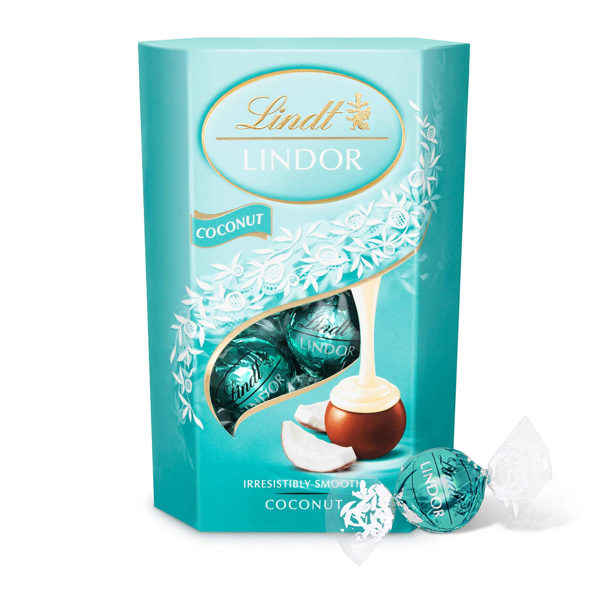 Lindt Lindor White Chocolate Truffles – 200g Box (Approx. 16 Balls) – Smooth Filling – Gift, Birthday, Congratulations Treat