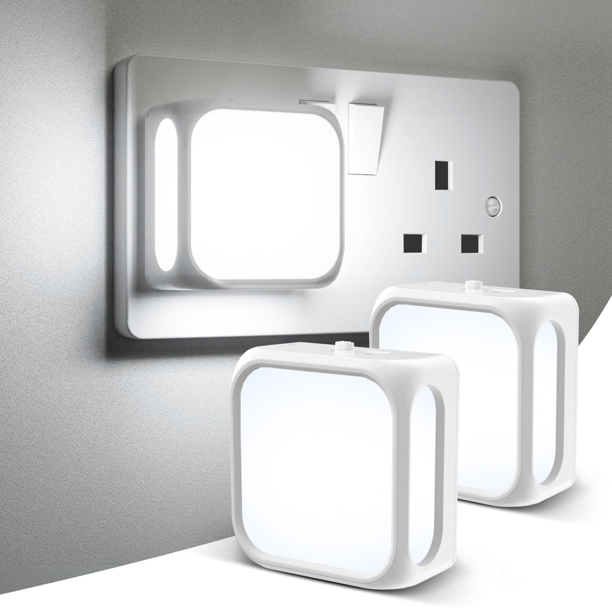 PURSNIC Night Light Plug in Wall, Dusk to Dawn, 3000K Warm White, 4 Pack