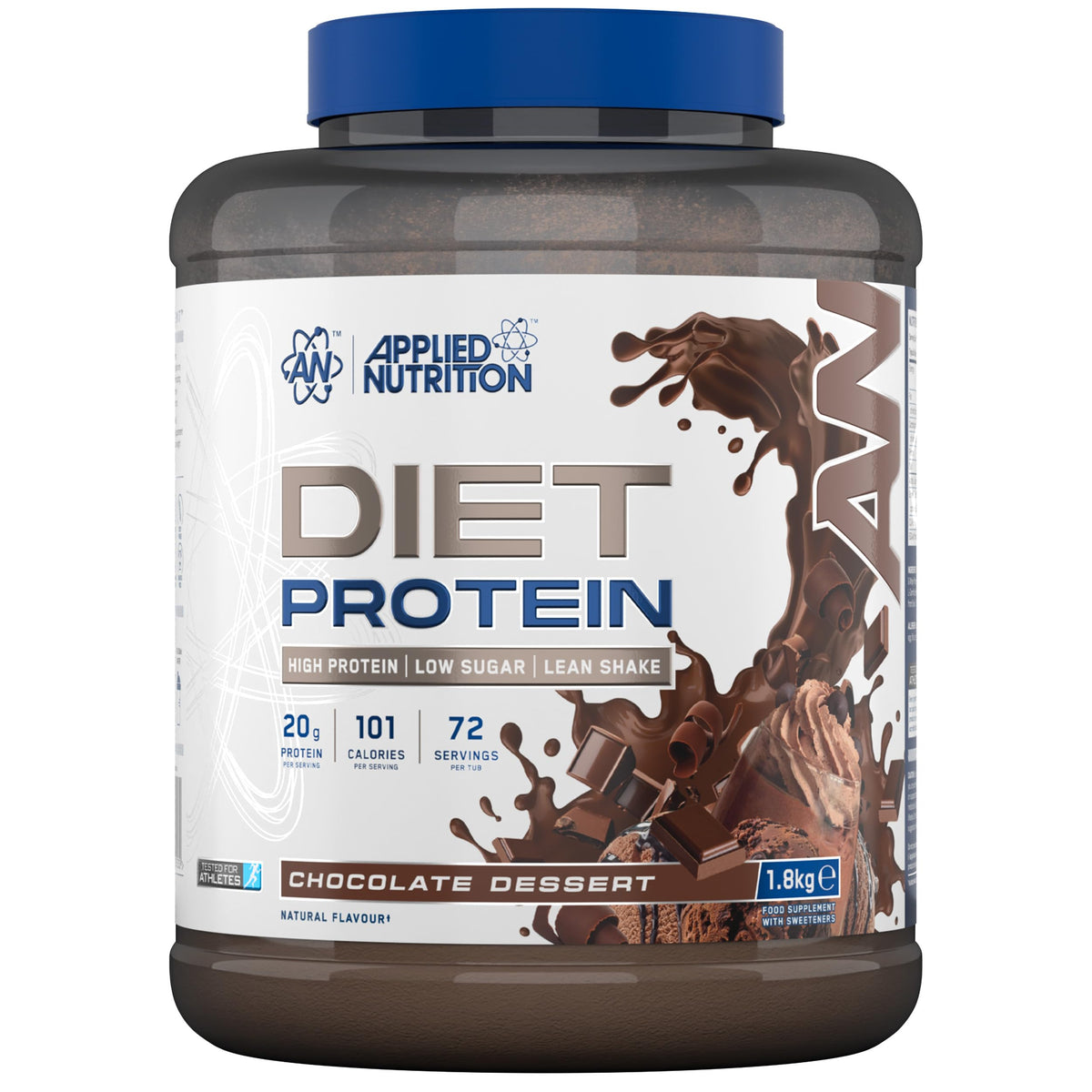Applied Nutrition Diet Whey - High Protein Powder Supplement, Low Carb & Sugar, for Weight Management with CLA, L Carnitine, Green Tea (450g - 18 Servings) (Vanilla)