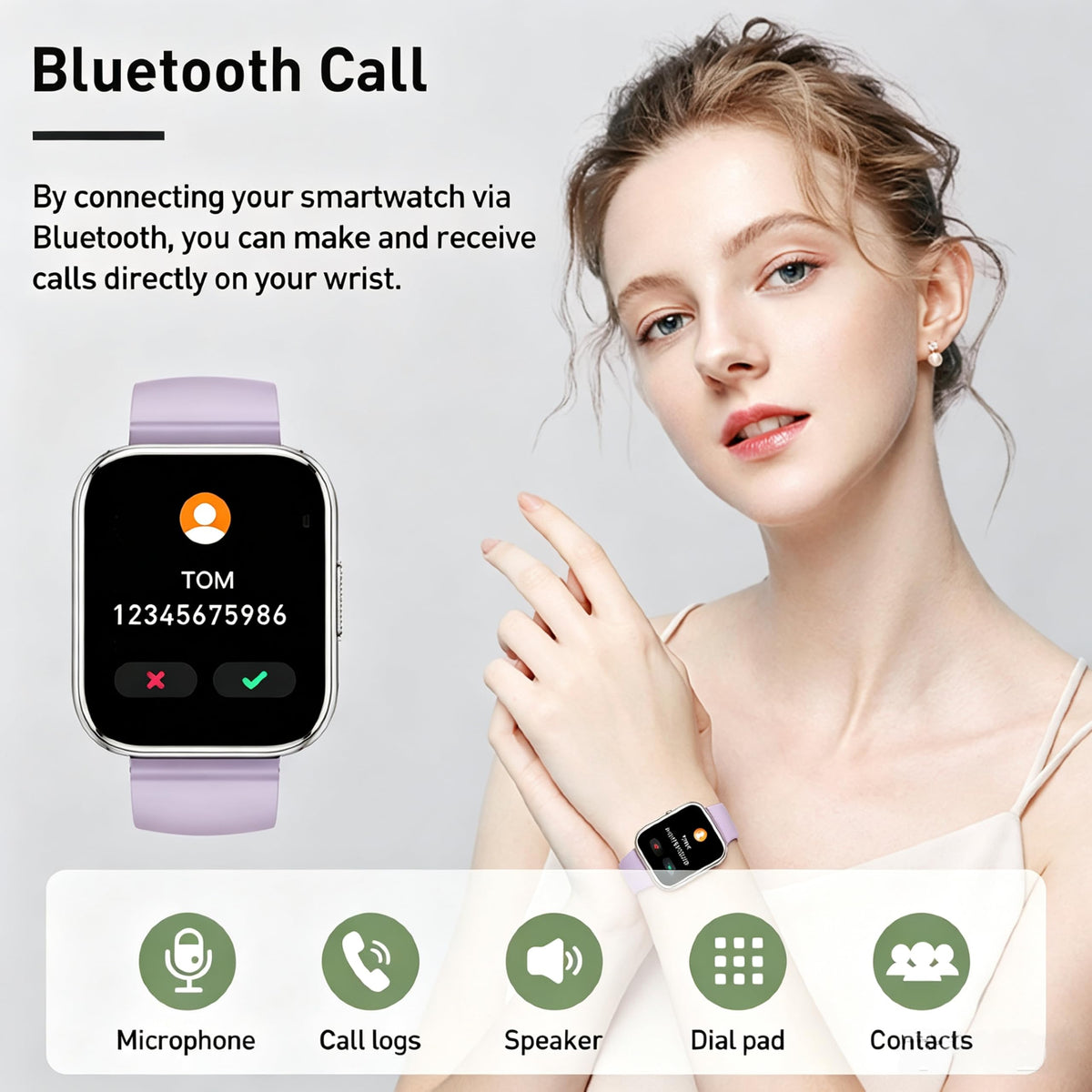 Cillso Smart Watch, Alexa Built-in, 1.83" Bluetooth Calling Fitness Watch