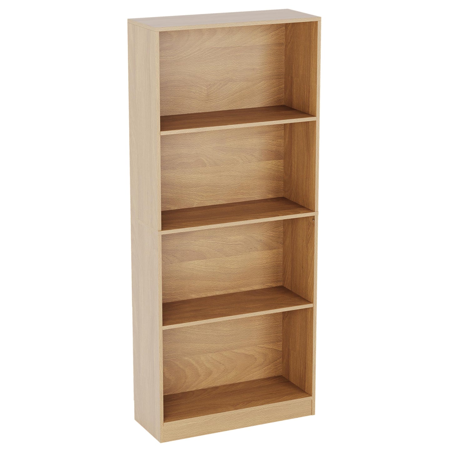 Vida Designs Cambridge 3 Tier Low Bookcase, White Wooden Shelving Display Storage Unit Office Living Room Furniture