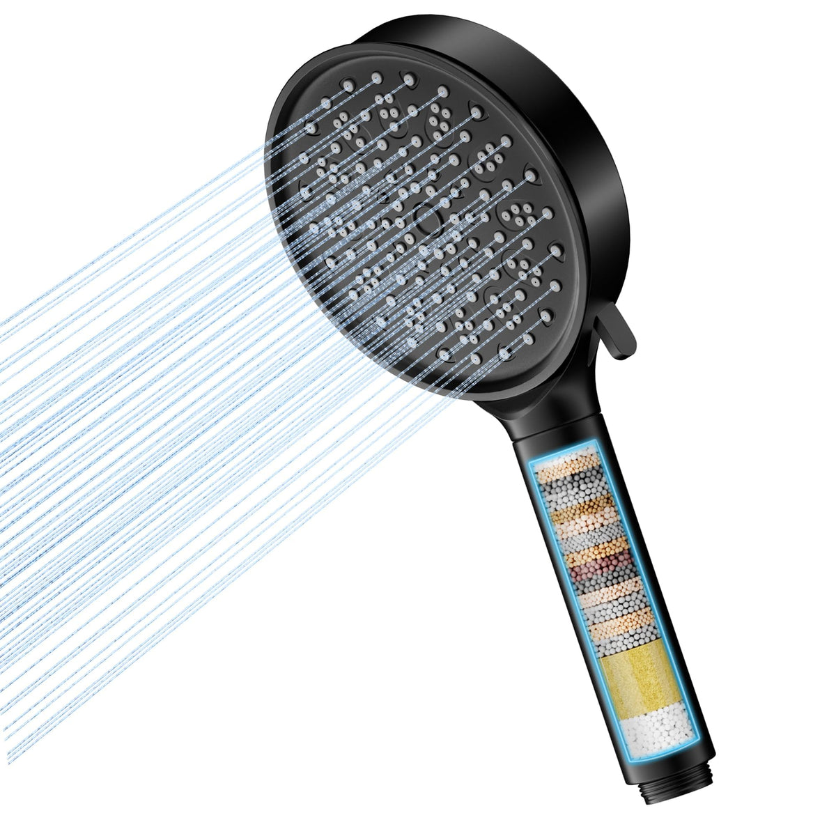 Cobbe Hard Water Filter Shower Head with 1.5m Hose and Holder