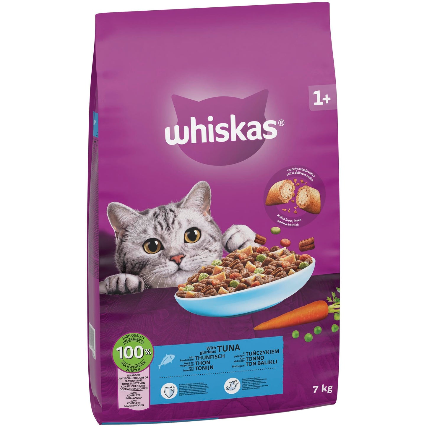 WHISKAS Adult Dry Cat Food 7kg with Chicken