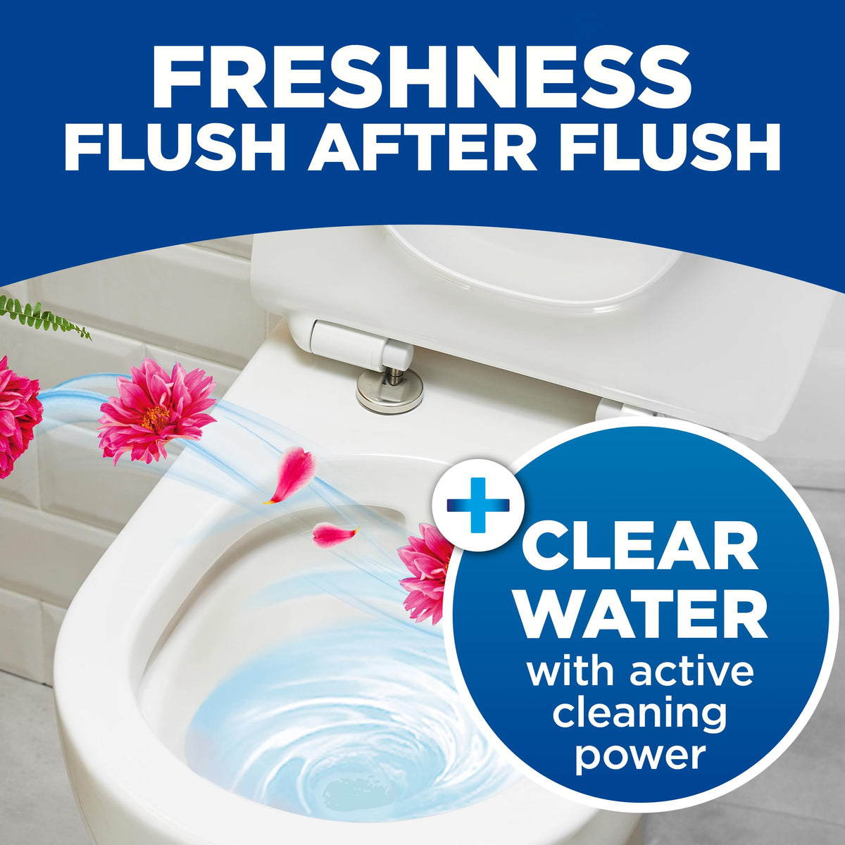 Bloo New 3in1 Toilet Blocks, Pack of 2, Toilet Limescale Remover Cistern Block, Toilet Cleaner Block with Cleaning and Foaming Action, Toilet Fresheners - Limescale Prevention