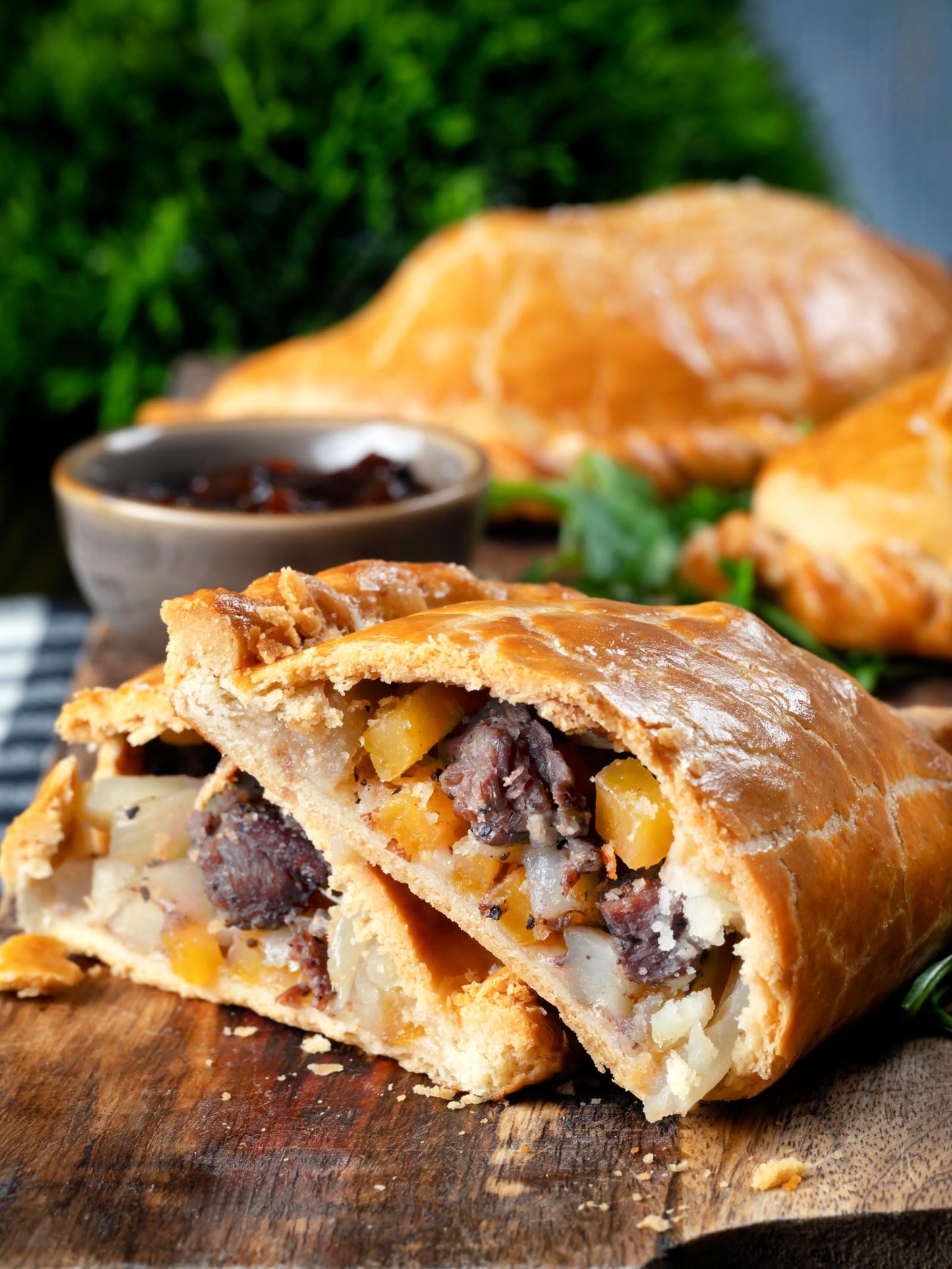 Cornish Hampers & Gifts 6x Traditional Large (360g) Gourmet Cornish Steak Pasties Gift Hamper Set – Elegant Packaging.