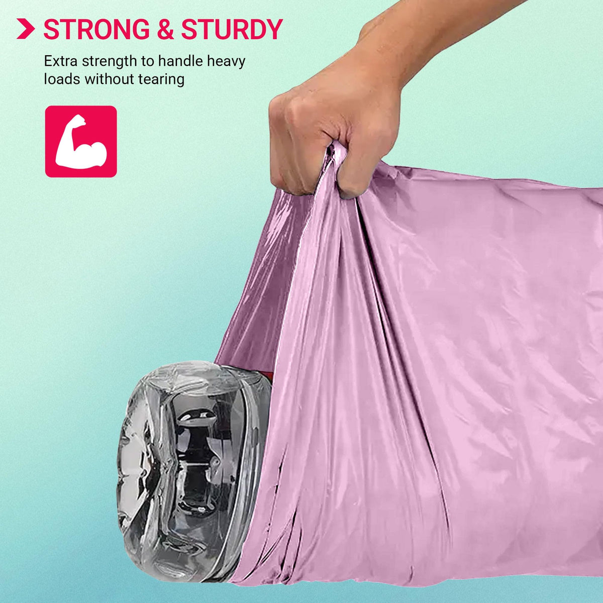 125 Mixed Grey Parcel Bags, Tamper-Proof Strong Postal Packaging Bags for Shipping, Mailing & Delivery, 5 Sizes Small to Large, 25 Each