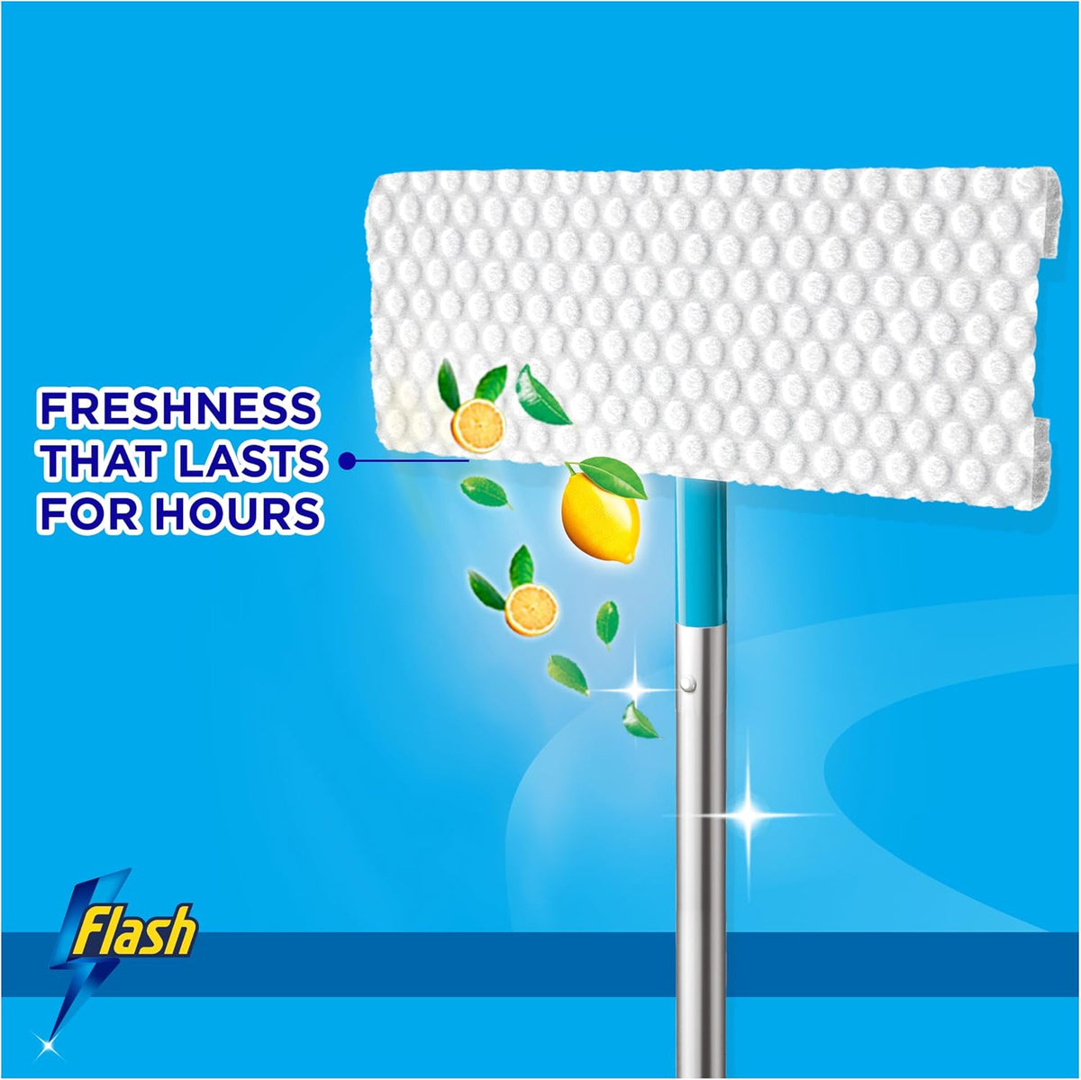 Flash Speedmop Wet Mop Floor Cleaner Starter Kit 1 Mop, 6 Wet Lemon Refills