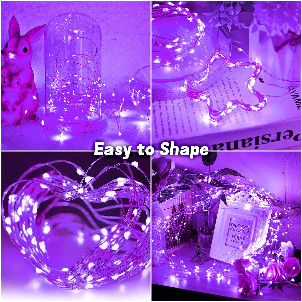 Gcstnn Garden Solar Lights Outdoor, 5M 50 LED Solar Fairy Lights, Copper Wire 8 Modes Waterproof String Lights for Yard, Christmas Tree, Bedroom, Gate, Indoor/Outside Decorations(Orange)