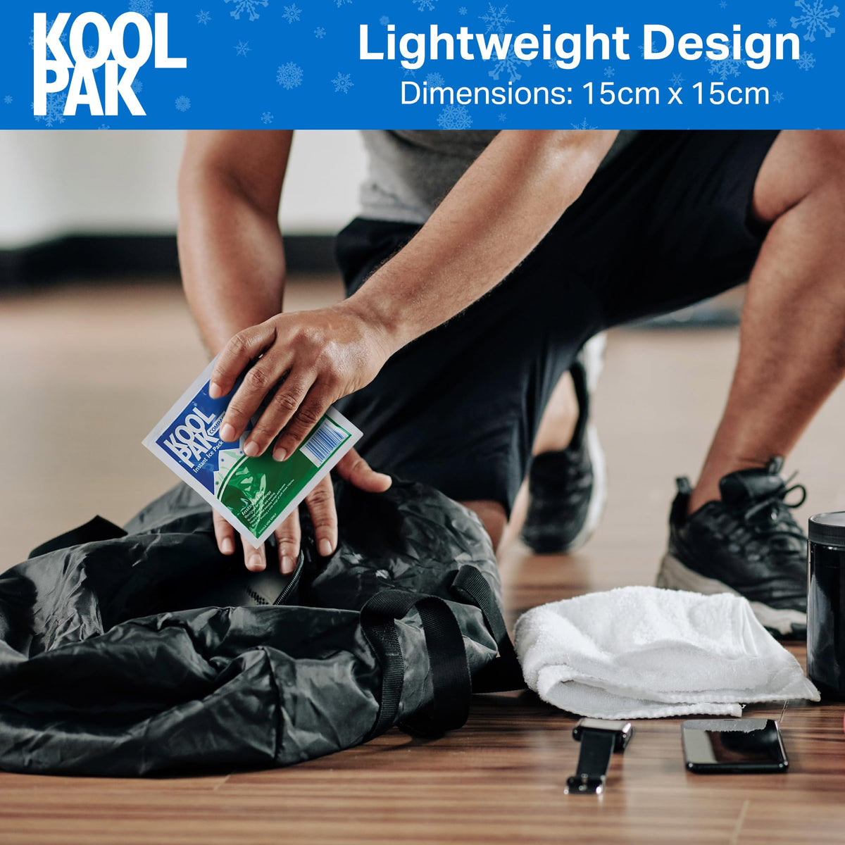 Koolpak Compact Instant Cold Ice Packs - 15 x 15cm - Pack of 10