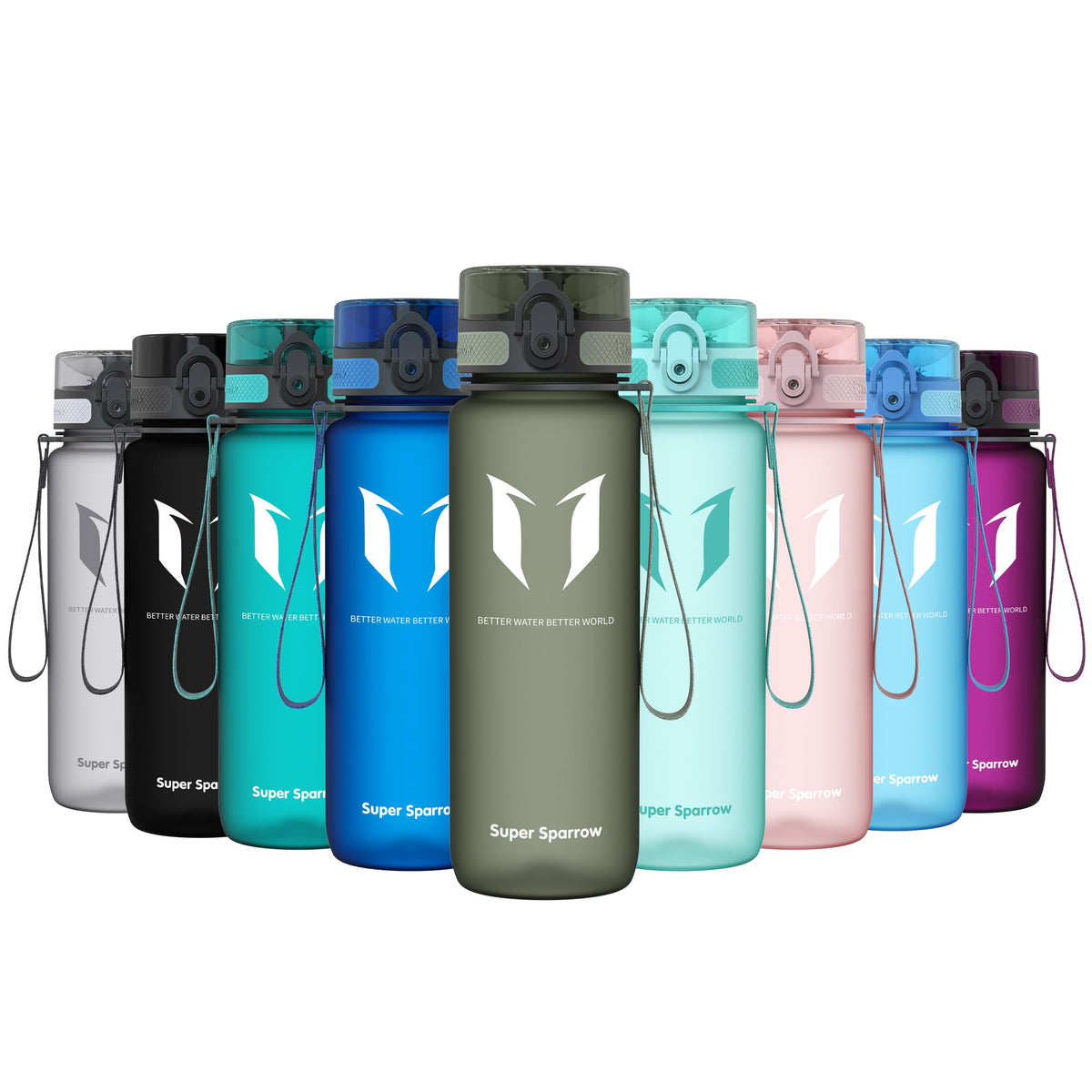 Sparrow Water Bottle 500ml/750ml/1L BPA-Free Tritan Drinks Bottle One-Click