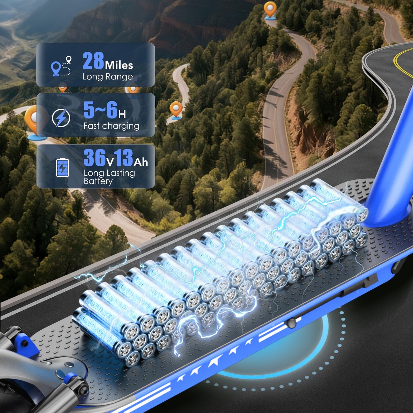 Zephyride V8 Electric Scooter — 350W, 25 km/h, 28-35 km Range, Smart App | UL-2272 Certified