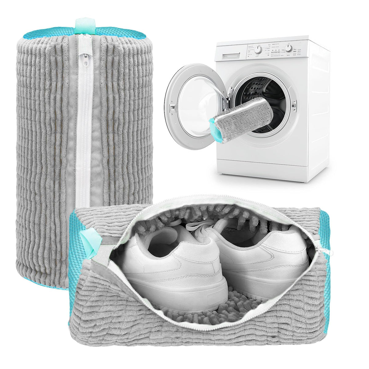 Shoe Washing Bag, 2 Pack, for Washer and Dryer, Reusable Cleaning Sack