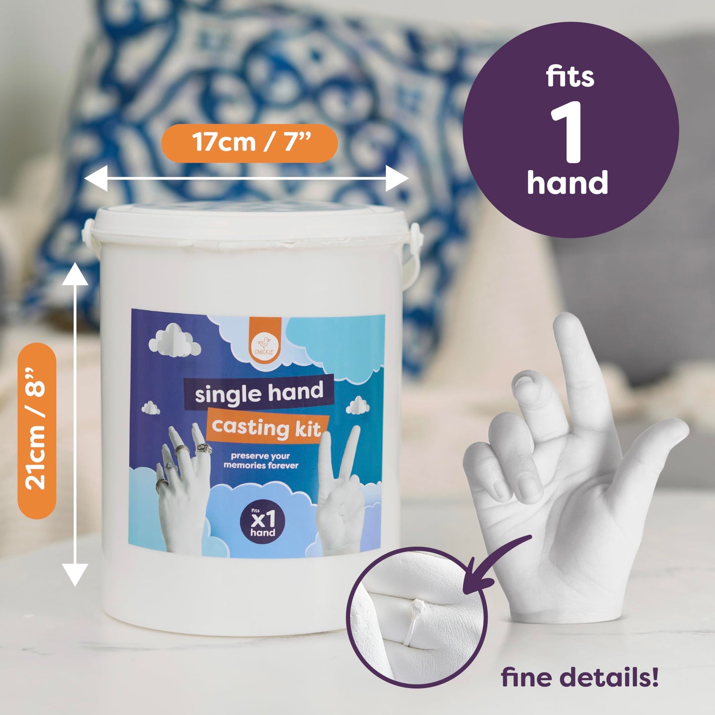 Chuckle Holding Hands Casting Kit with Display Base and Paints - DIY Sculpture 3D Plaster Hand Mould Statue Unique Keepsake Gift for Couples, Anniversaries, and Weddings