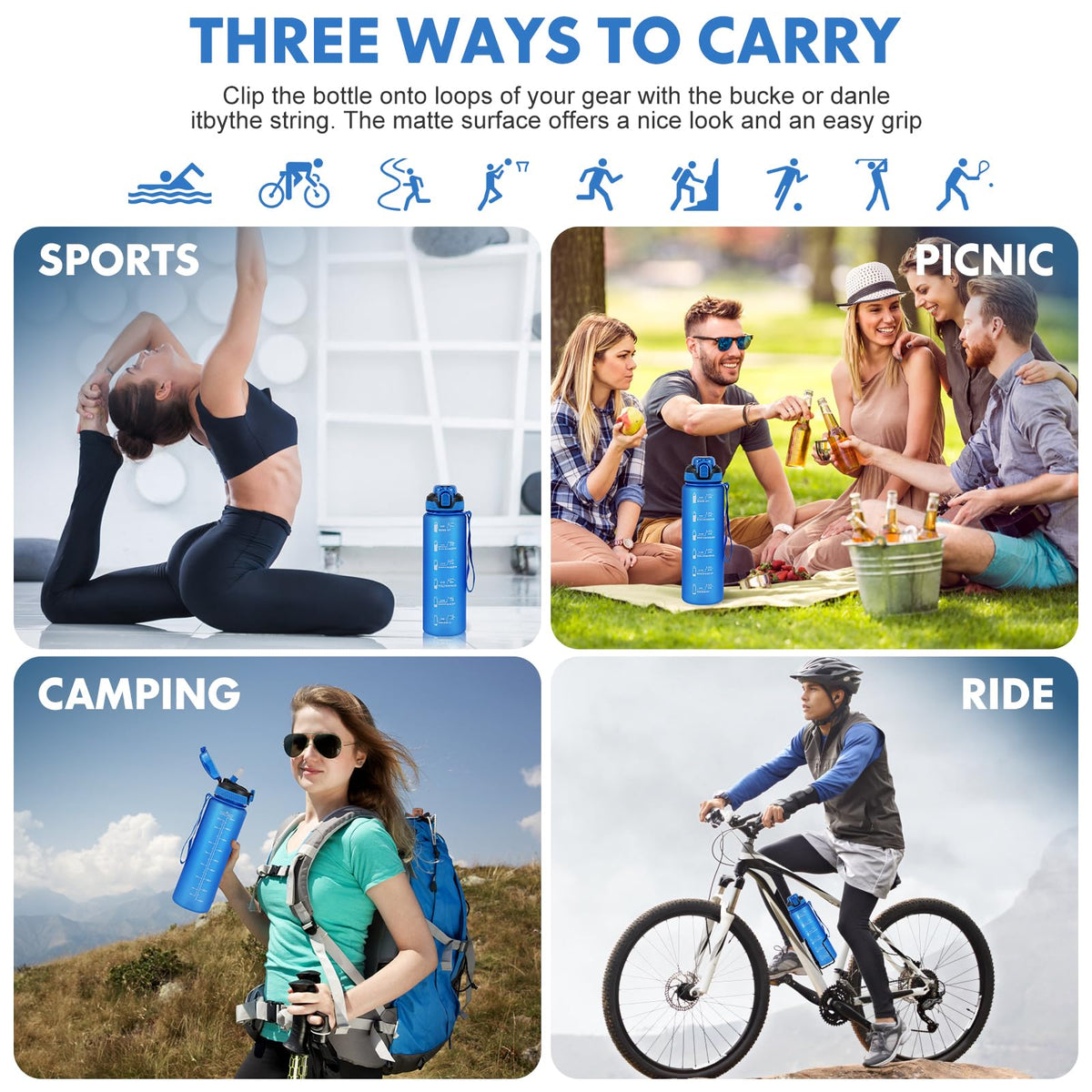 SEASEVEN Flat Water Bottle 750ML for Gym,School Office(Flat Pink)