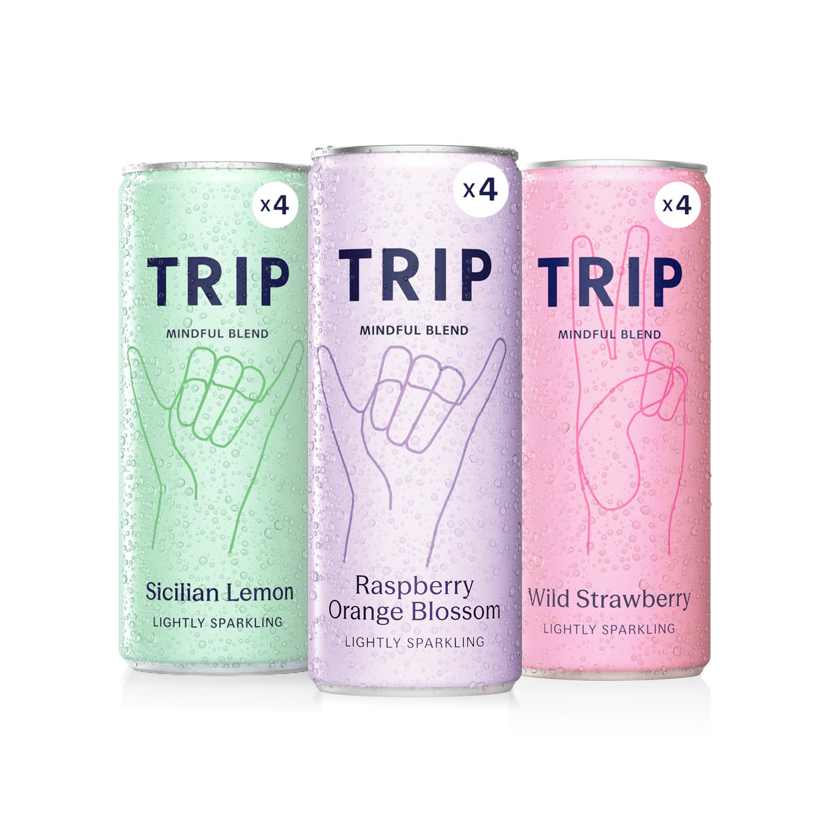 TRIP Calm Magnesium Drink, Sparkling Mocktail, Ultimate Sampler Mix, 12pack