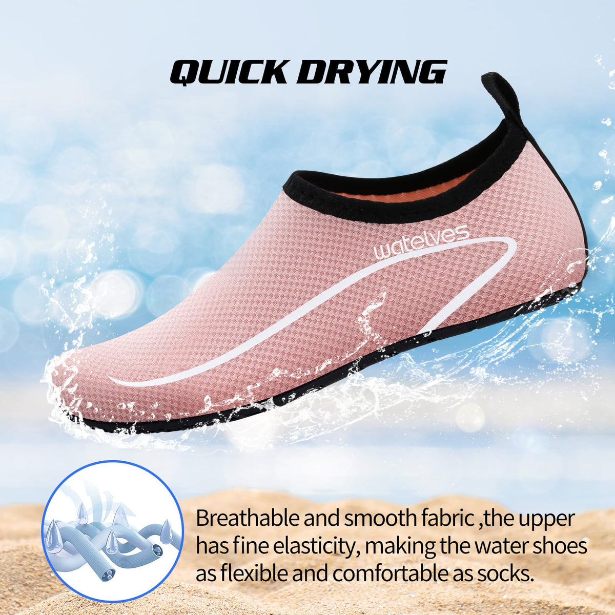 Swim Water Shoes Aqua Socks Barefoot for Sea Beach Swimming Shoes Pool Ladies Women Mens