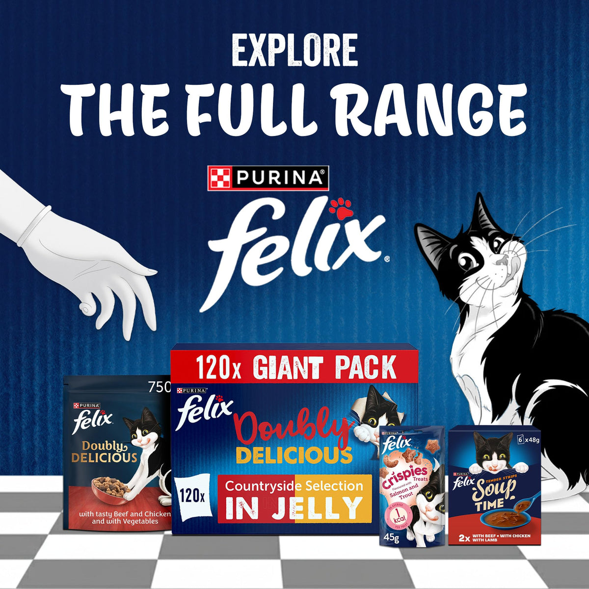 FELIX Doubly Delicious Countryside Selection in Jelly Wet Cat Food 40x85g