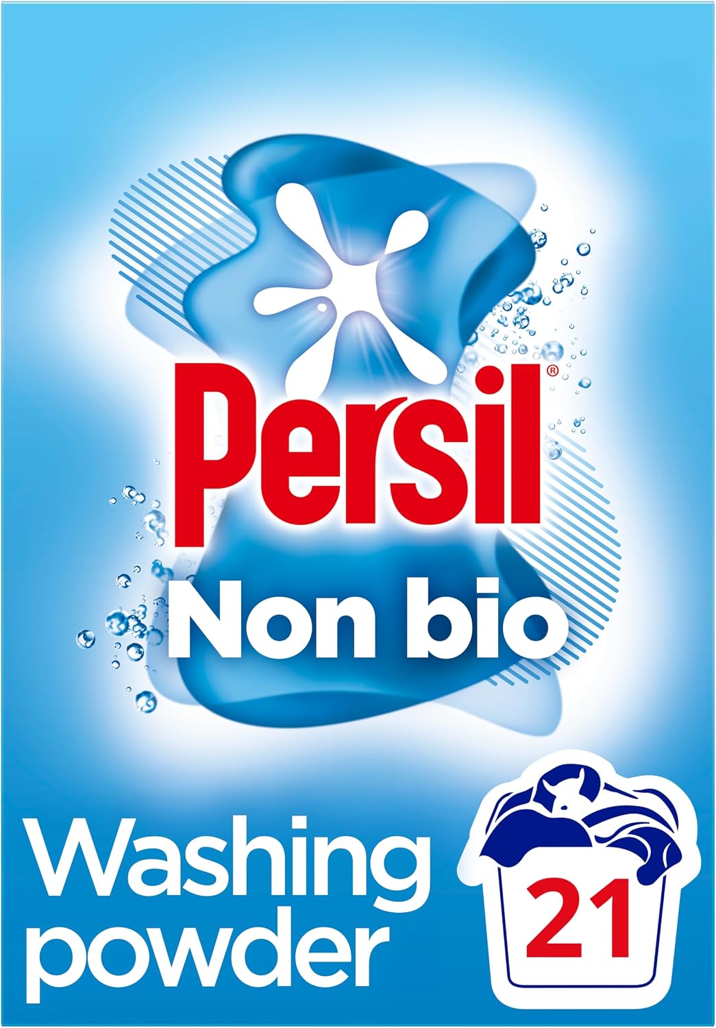 Persil Non Bio Washing Powder gentle next to sensitive skin for outstanding stain removal in cold washes 21 washes (1.05 kg)