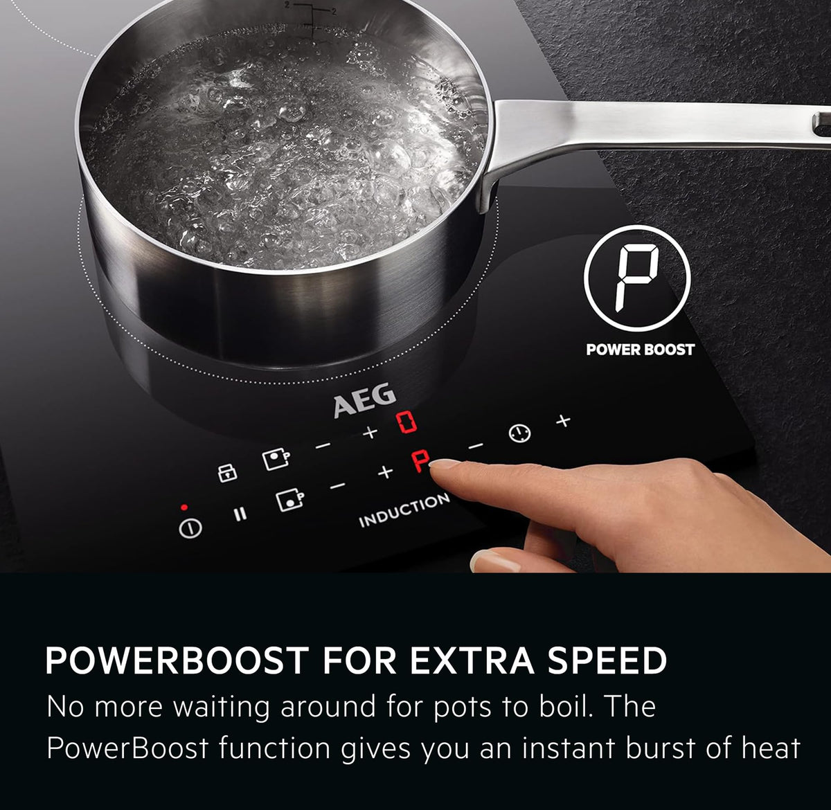 AEG Induction Hob IKB64401FB, 59 cm, 4 Zones