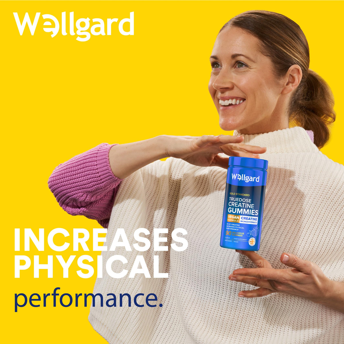 Wellgard Kids Calcium & D3 Gummies - 2 Month Supply - Vegan Chewable Calcium and Vitamin D3 Gummies, Mixed Berry Flavour