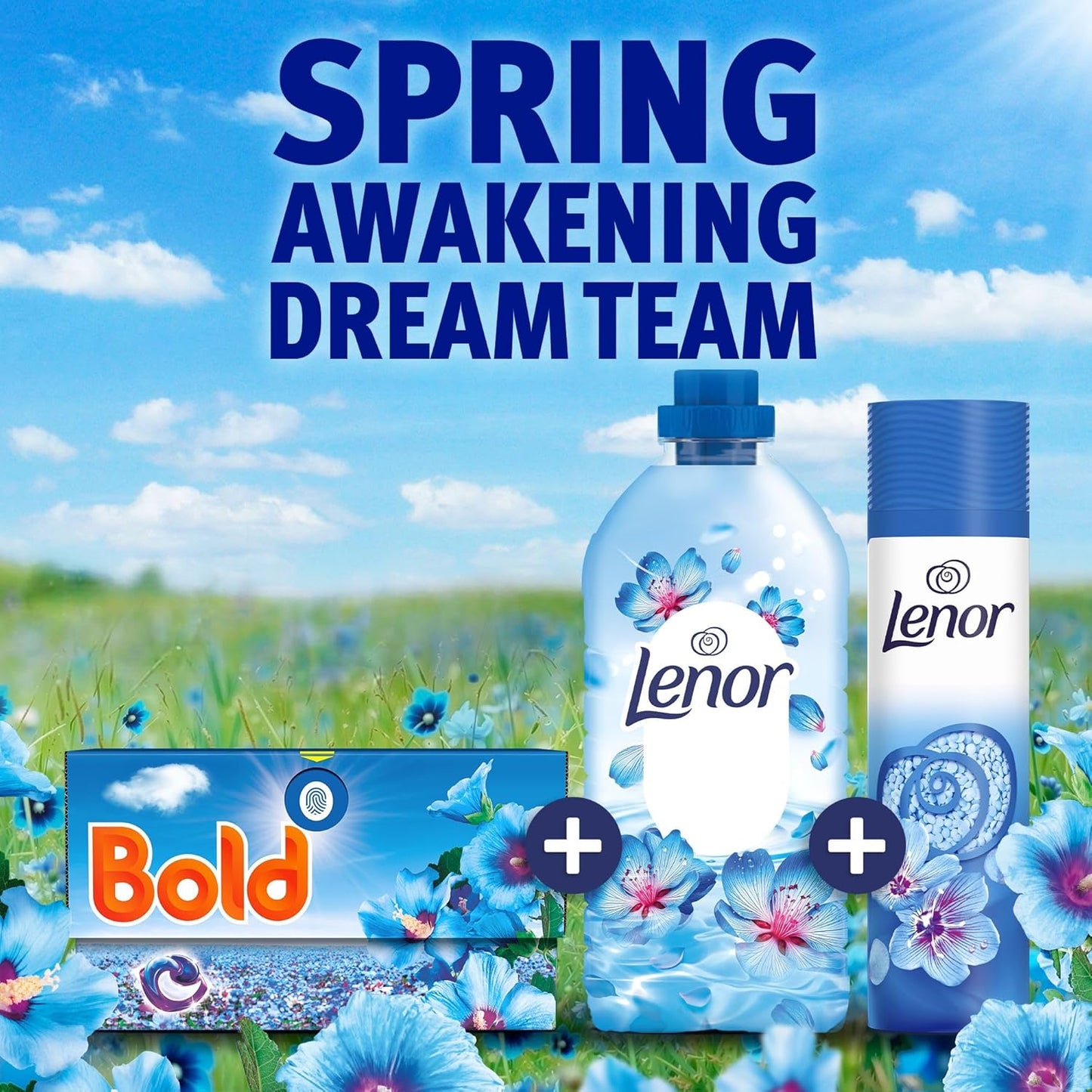 Bold Spring Awakening PODS® Washing Liquid Laundry Detergent Capsules 3 x 50 Washes, 3 x 50ct, Outdoor Freshness That Lasts And Lasts, With Built-In Lenor Softener