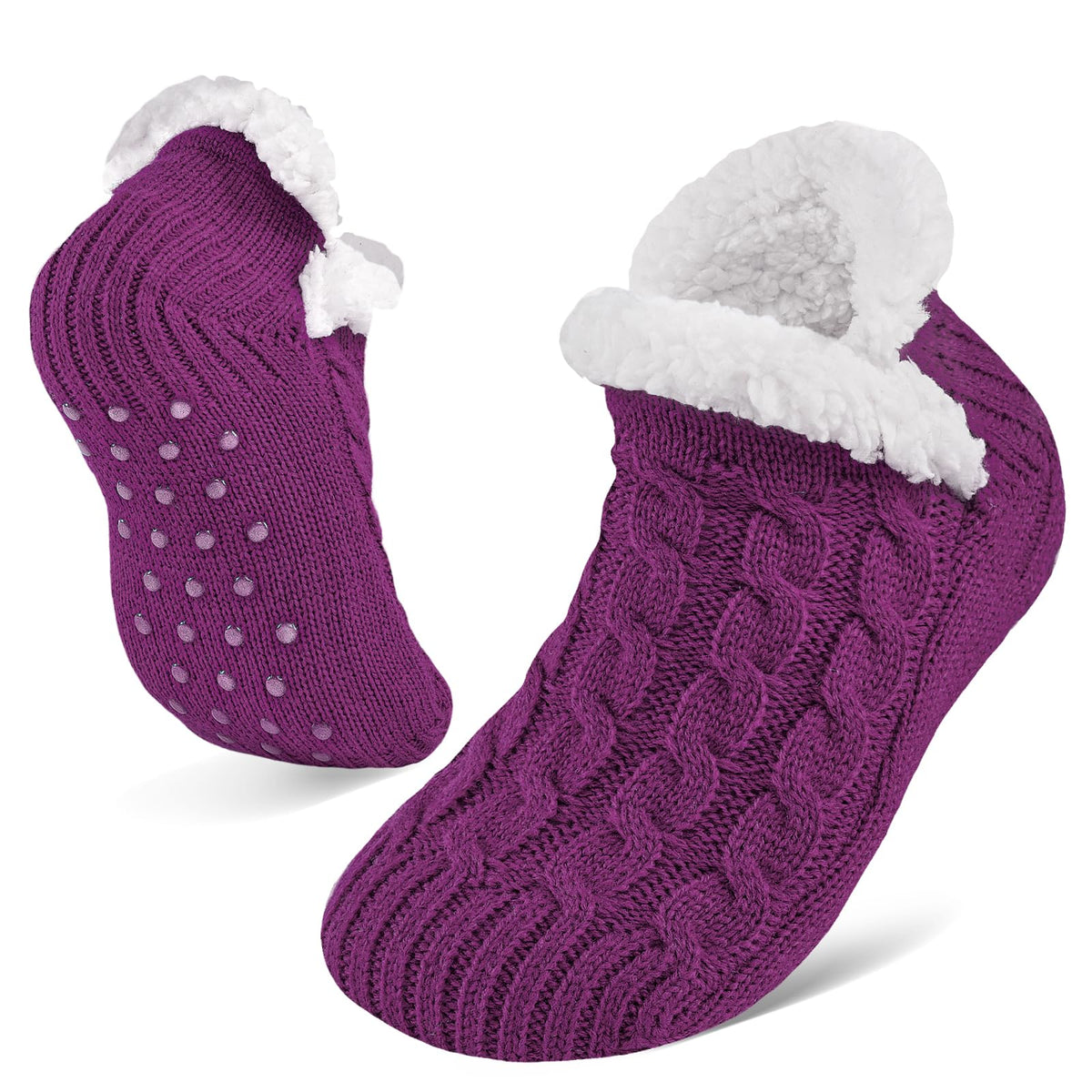 Niorasen Fluffy Slipper Socks Women Men, Winter Gift for Her, UK 4-9