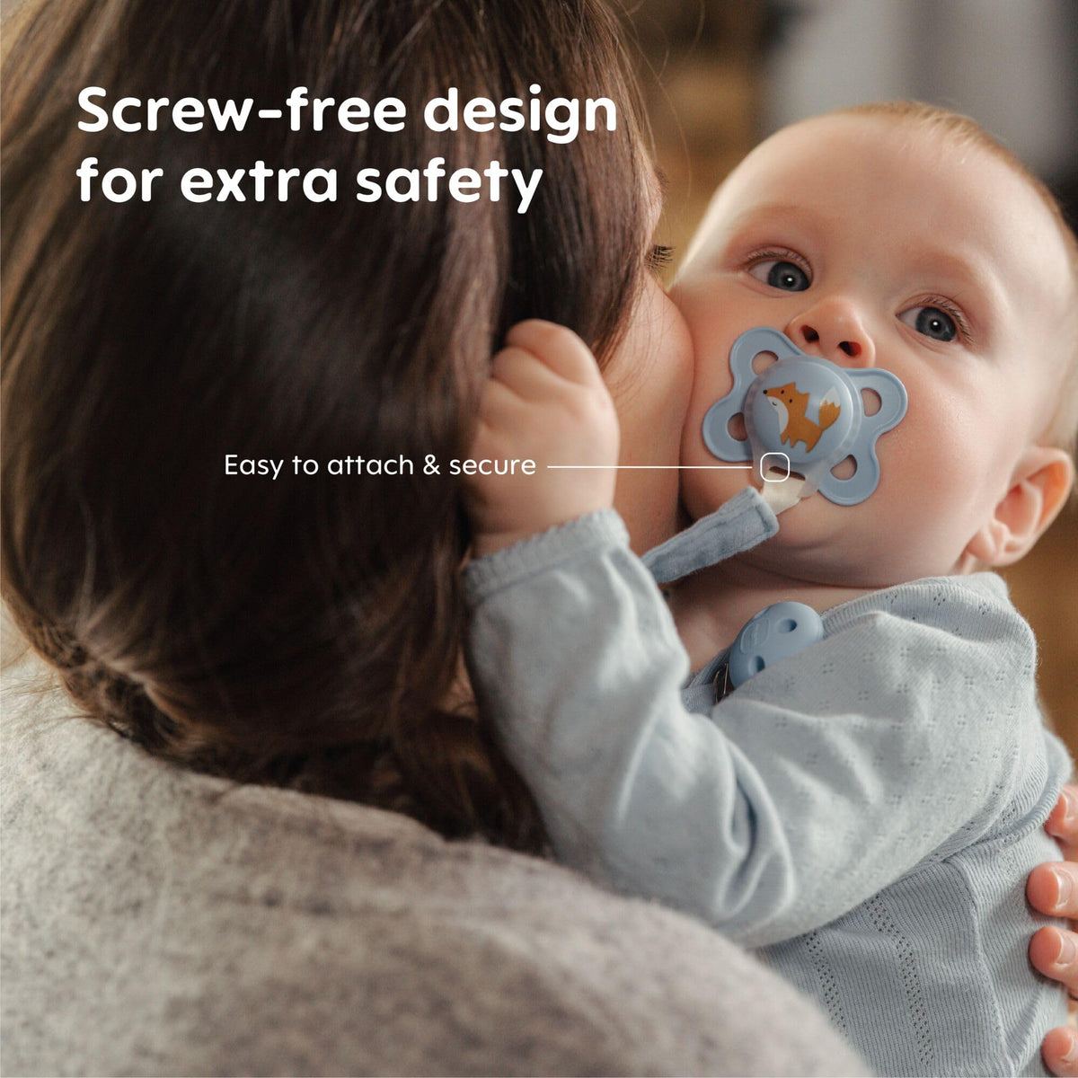 MAM Dummy Clip | 2 Pack | Baby Soother Clips Fit All MAM Soothers | Adjustable Length and Lightweight Design | Baby Accessories | Pink | Dummies Not Included