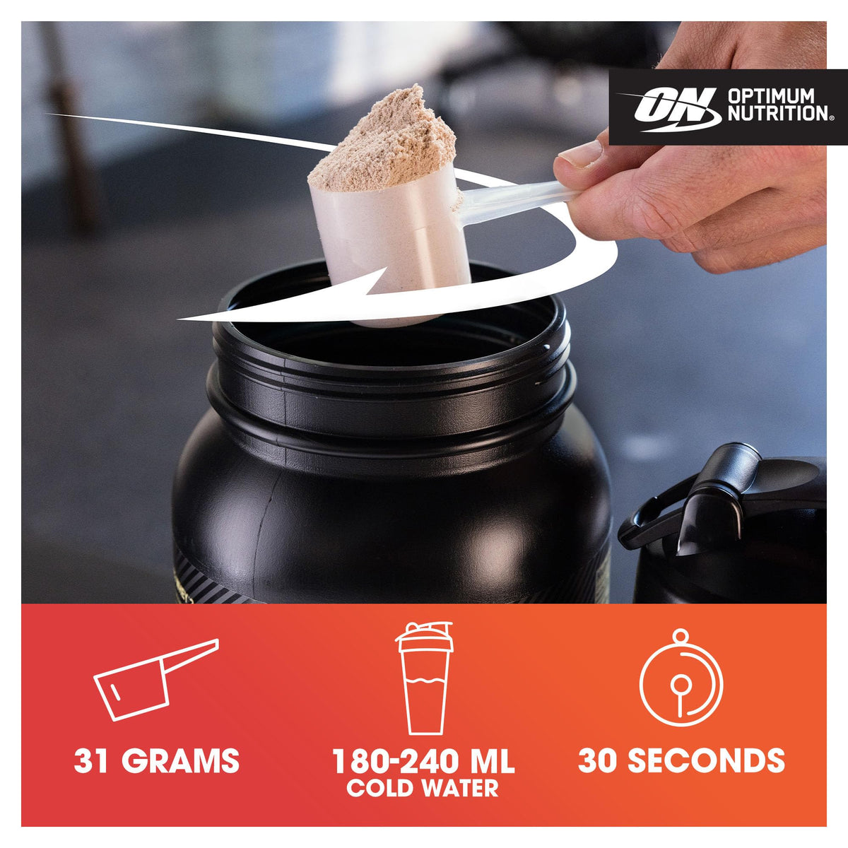 Optimum Nutrition Gold Standard 100% Whey Muscle Building and Recovery Protein Powder With Naturally Occurring Glutamine and BCAA Amino Acids, Double Rich Chocolate Flavour, Pack of 24, 24 x 31g