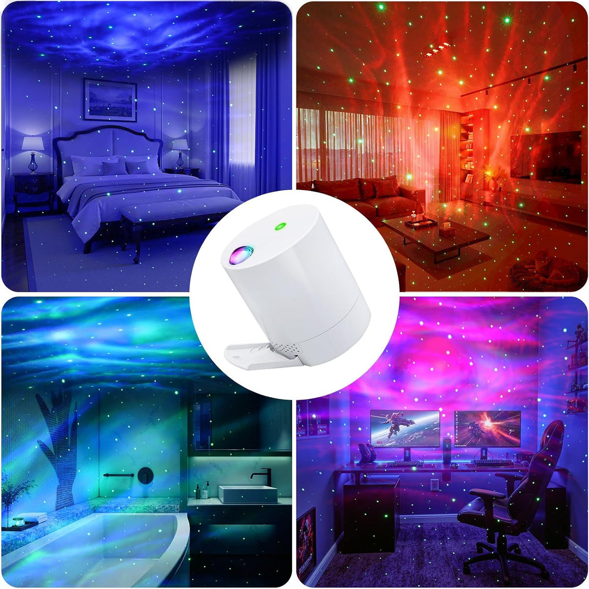CAIYUE Star Projector Galaxy Projector, Exquisite Nebula Night Light Projector, Ocean Wave Galaxy Light with Remote Control,with Adjustable Speed and Brightness, Adults, Bedroom,Party