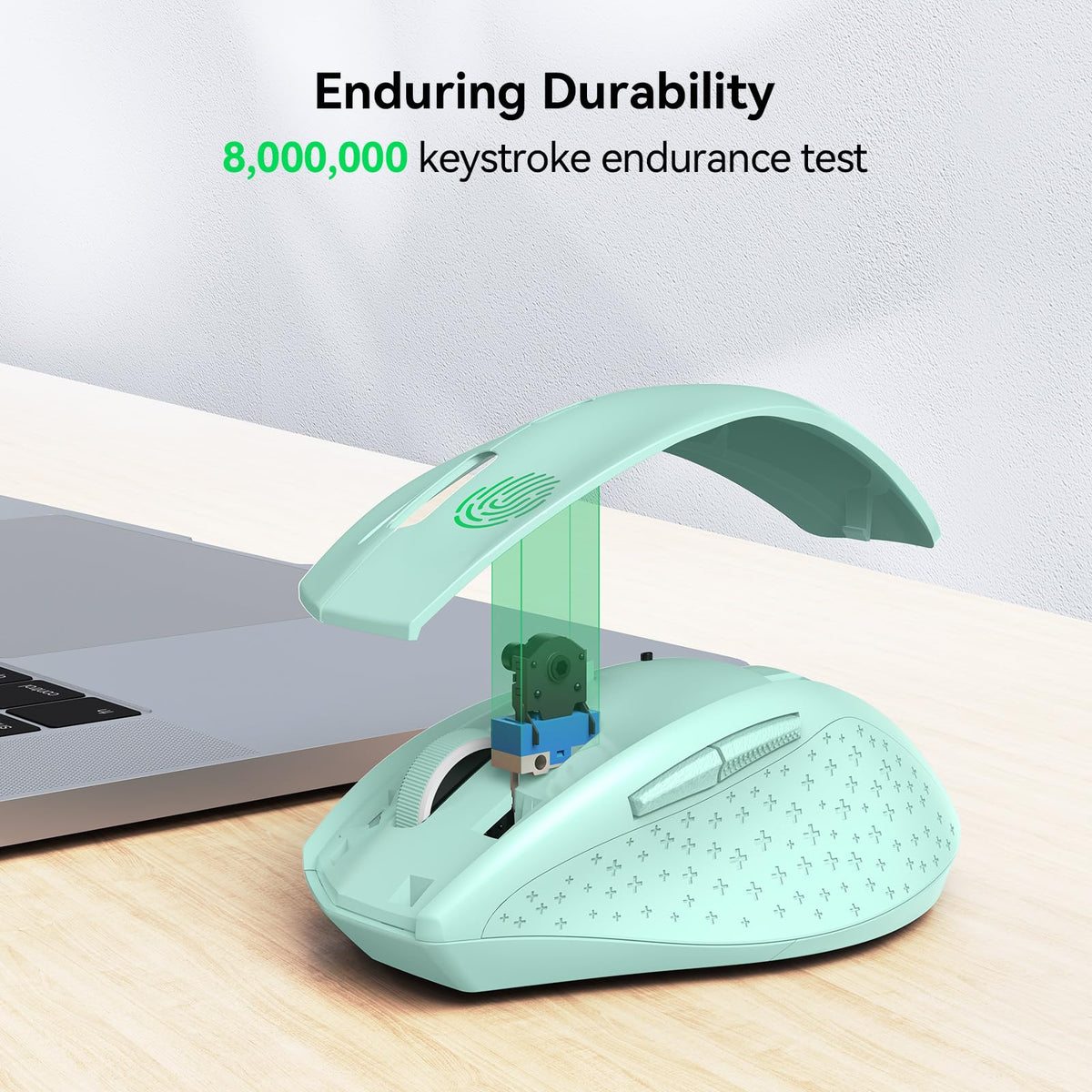 TECKNET Wireless Mouse for Laptop, 4800 DPI Optical Computer Mice with 6 Adjustable Levels, 30 Months Long Battery Life 2.4G Cordless USB Silent Mouse for Notebook, PC, Office Home Work -Grey