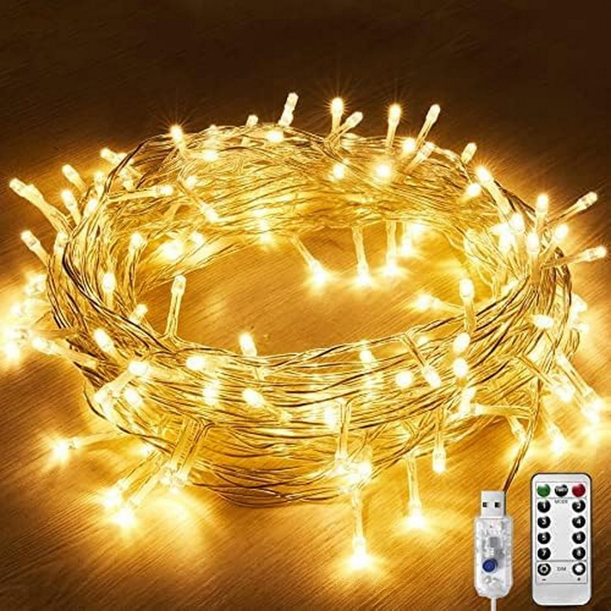 LITYBY Fairy Lights Plug in Waterproof,120LED String Lights Main Powered