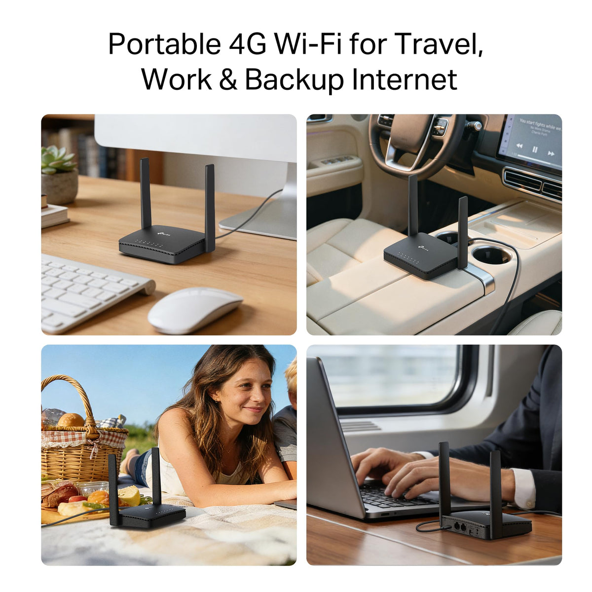 TP-Link TL-MR105 4G Router with SIM Slot, N300 Portable WiFi