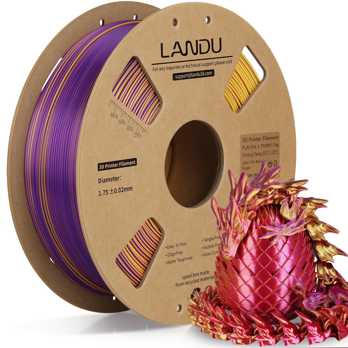 LANDU Filament Dryer 3D Printer Filament Dry Box,2 Spools Double Fast Heating Upgraded Filament Dehydrator Keeping Filaments Dry for 1.75mm/2.85mm One-Key Set for PLA PETG ABS TPU