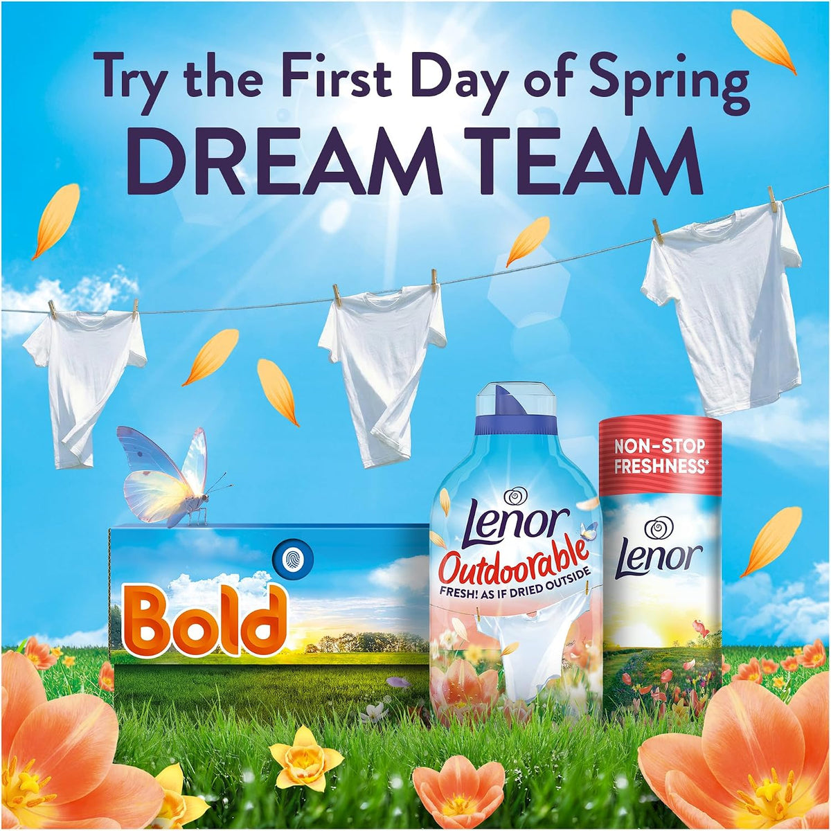 Lenor Outdoorable Fabric Conditioner 105 Washes, 1.47L, First Day of Spring