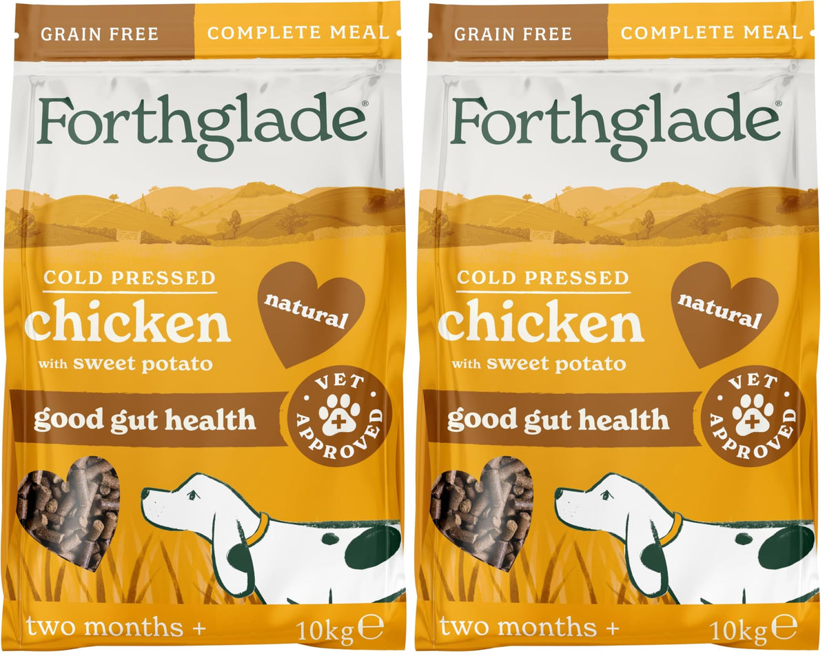 Forthglade Dry Dog Food, Cold Pressed (6kg), Hypoallergenic and Grain Free Dog Food, Salmon & Vegetables, Natural Senior, Adult and Puppy Meal Vet, Approved For Good Gut Health