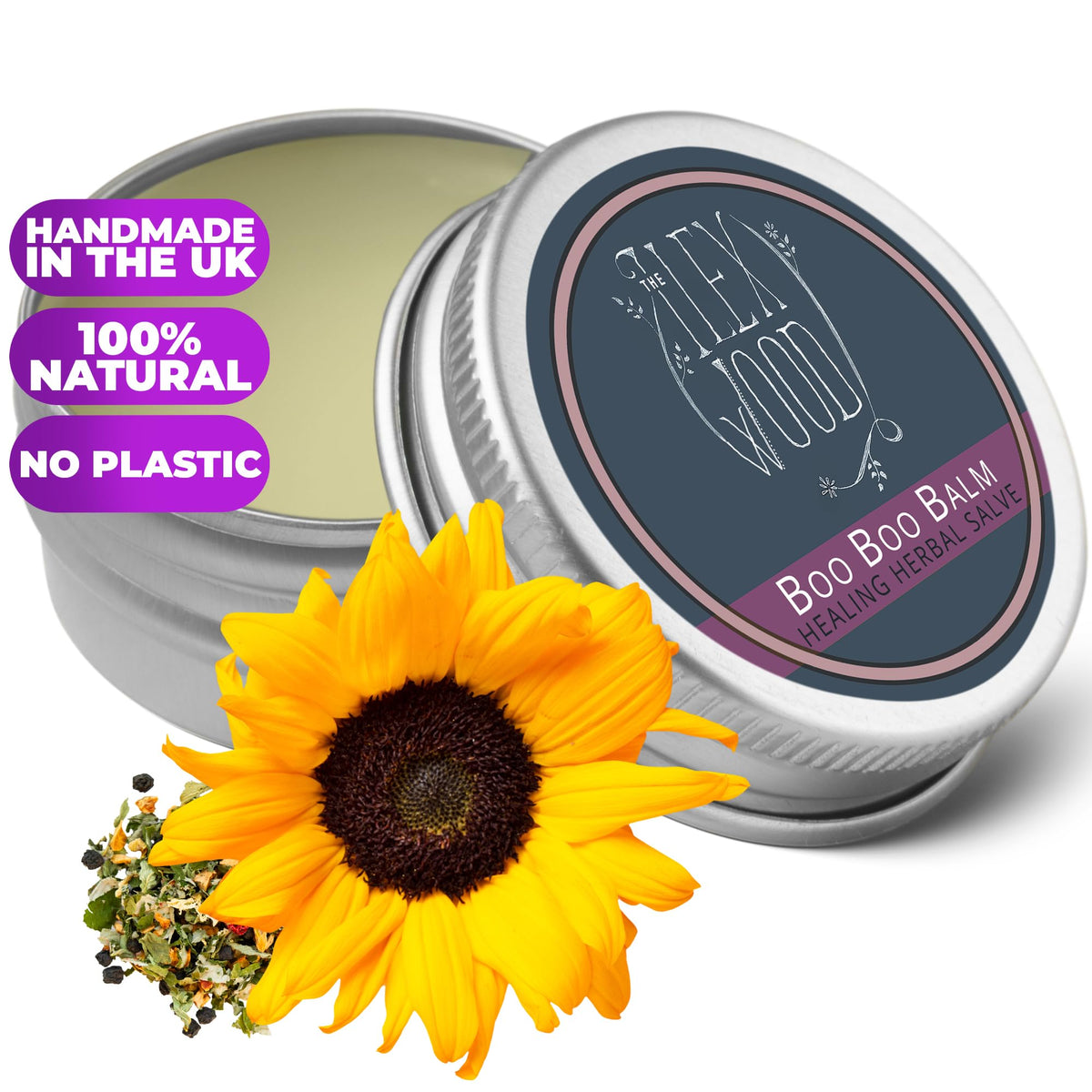 The Ilex Wood - Herbal Salve Gift Set - 100% Natural Handmade, Cruelty & Plastic Free. Skin irritation, scrapes, bites, stings soothes rashes, itching, dry skin, eczema, chapped hands. 3 x 100ml