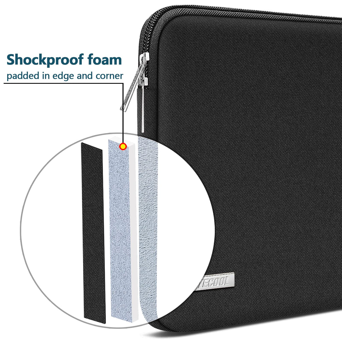 TECOOL 14 Inch Laptop Sleeve Protective Laptop Case 14 inch,Black