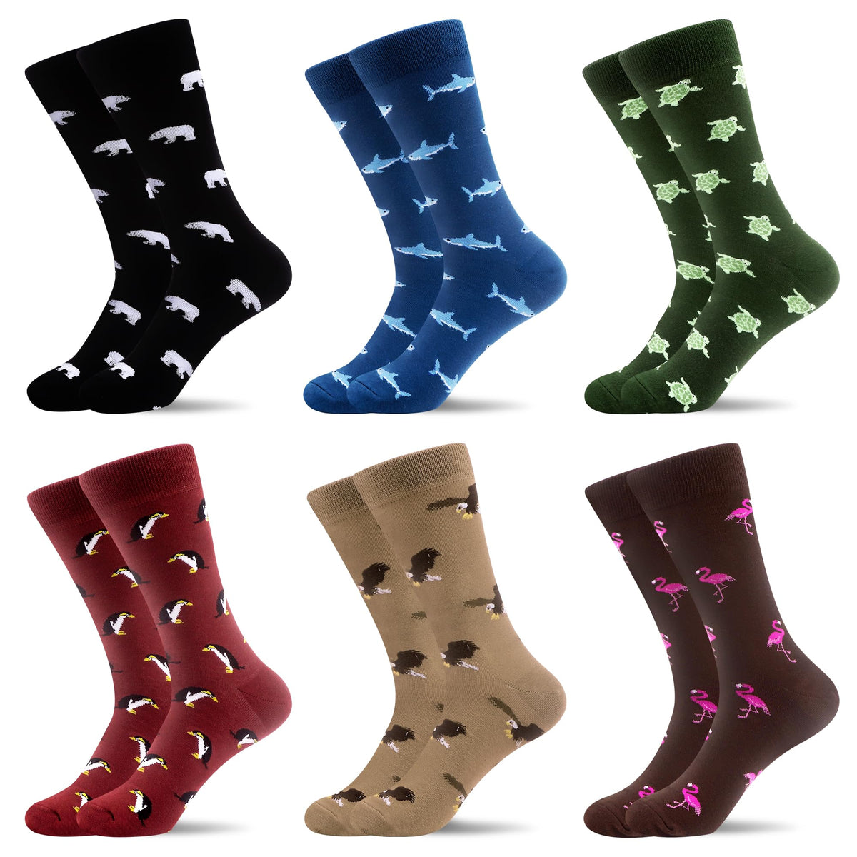 WeciBor Men's Bamboo Seamless Socks 6/12 Pack