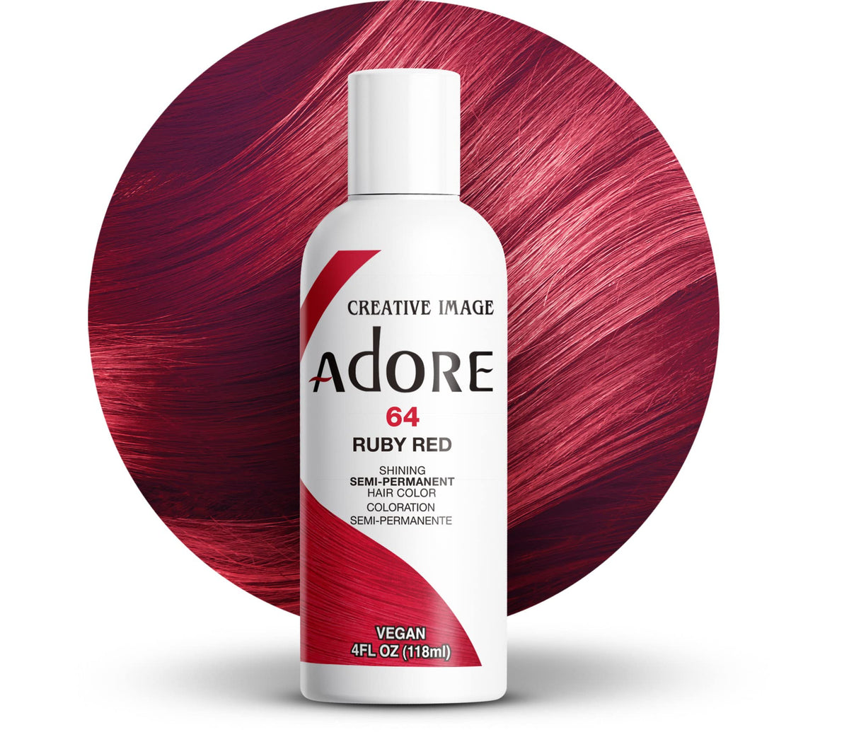 Adore Shining Semi Permanent Hair Colour 121 Jet Black – Vibrant Black Hair Dye, Vegan & Cruelty-Free, Ammonia, Peroxide & Alcohol Free