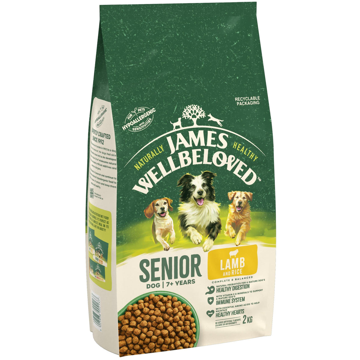 James Wellbeloved Dog Senior Hypoallergenic Dry Food Turkey and Rice 2 kg