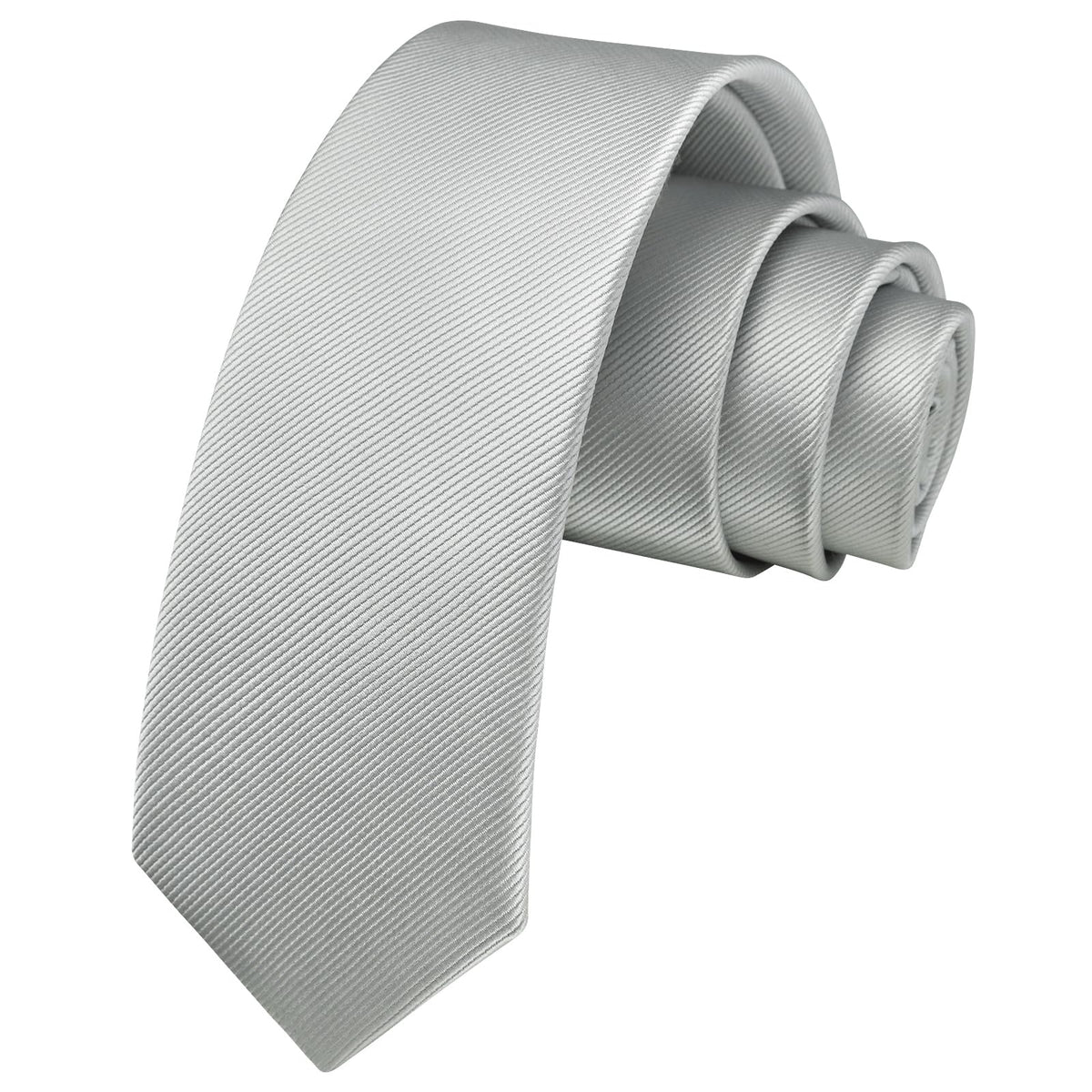 HISDERN Skinny Tie Solid Color 6cm Slim Ties for Men Wedding Classic Formal Business Necktie