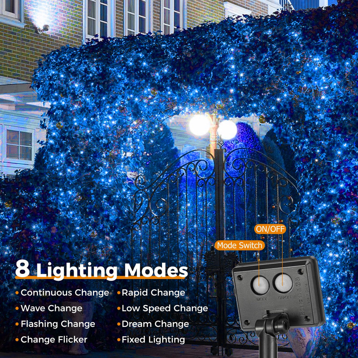 btfarm 2 Pack Solar String Lights Outdoor Garden, 15M/50FT 150 LED